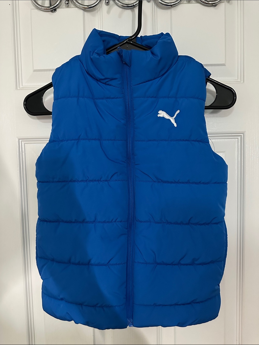 Puma Bright Blue Kids Puffer Vest US7/8